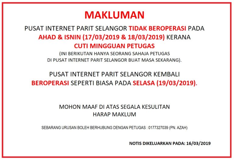 NOTIS 17mac2019