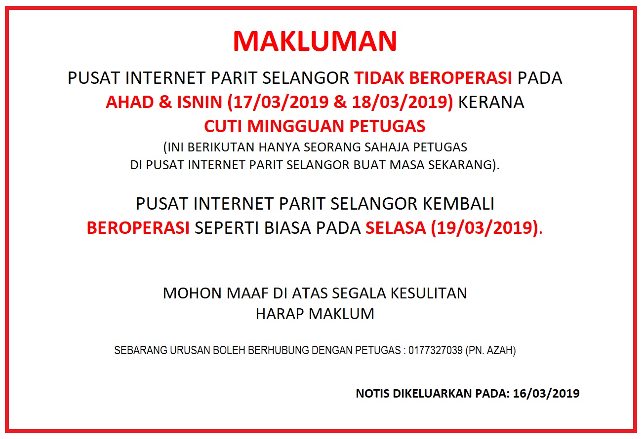 NOTIS 17mac2019