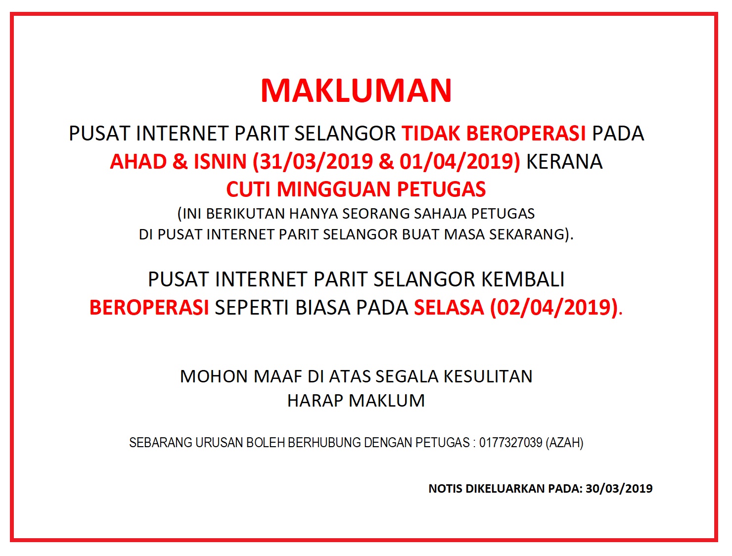 NOTIS 31032019