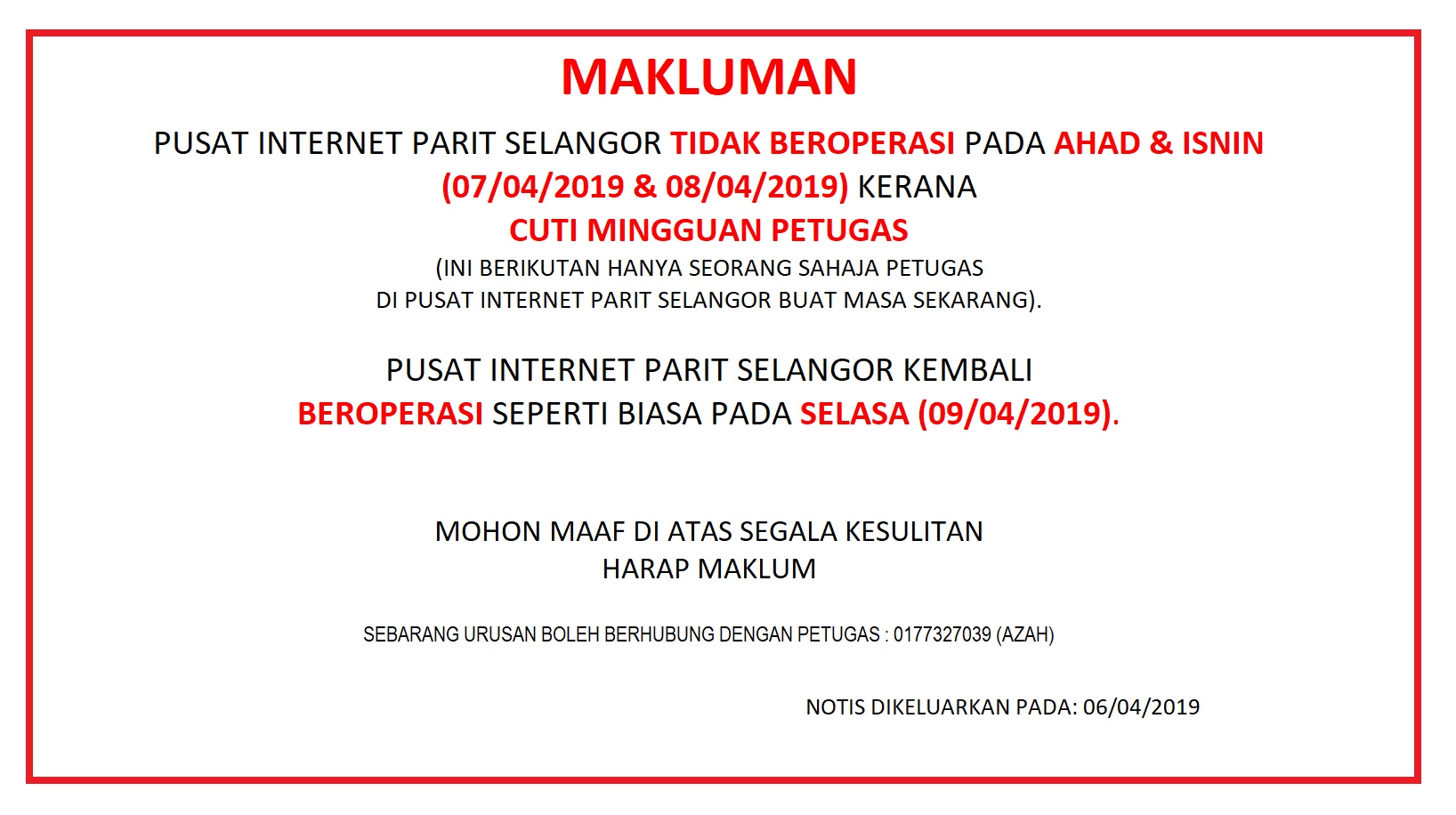 NOTIS 07042019